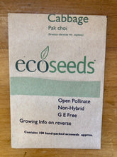 Load image into Gallery viewer, Eco Seeds Cabbage - Pak Choi