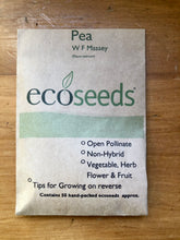 Load image into Gallery viewer, Eco Seeds Pea - W F Massey