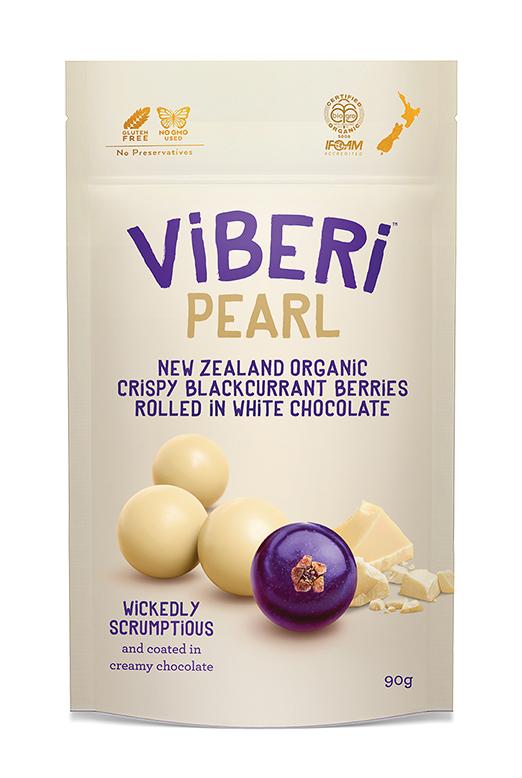 Viberi Pearl - Crispy Black Currants Rolled In White Chocolate 90g