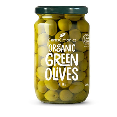 Ceres Organic Green Olives - Pitted 315g