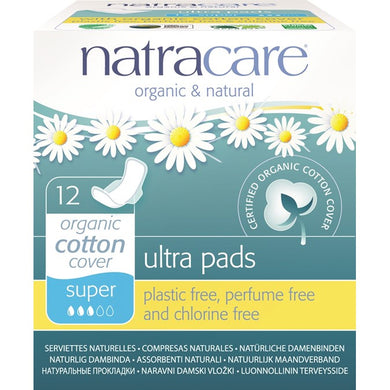 Natracare Ultra Pads With Wings Super 12