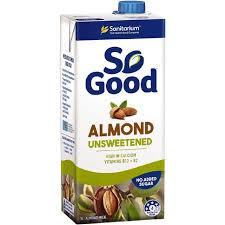 So Good Almond Milk - Unsweetened 1L