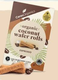 Ceres Organics Coconut Wafer Rolls - Espresso