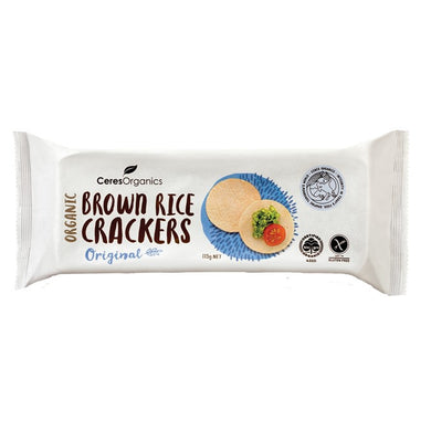 Ceres Organic Brown Rice Crackers - Original 115g