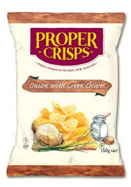 Proper Crisps Onion & Chives 150g