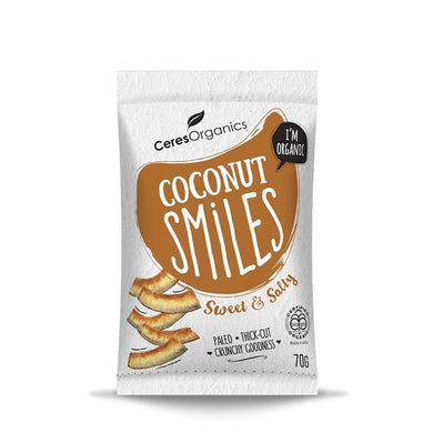 Ceres Organics Coconut Smiles, Sweet & Salty 70g