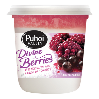 Puhoi Divine Berries Yoghurt 450g