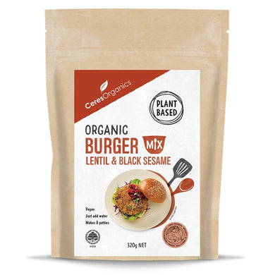 Ceres Organic Burger Mix Lentil & Black Sesame 320g
