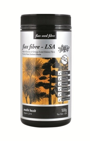 Waihi Bush Flax Fibre Linseed Sunflower and Almond 500g