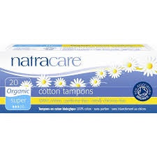 Natracare Super Non-Applicator Organic Cotton Tampons - 20