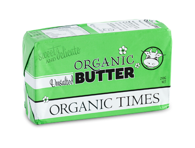 Organic Times Unsalted Butter 250g