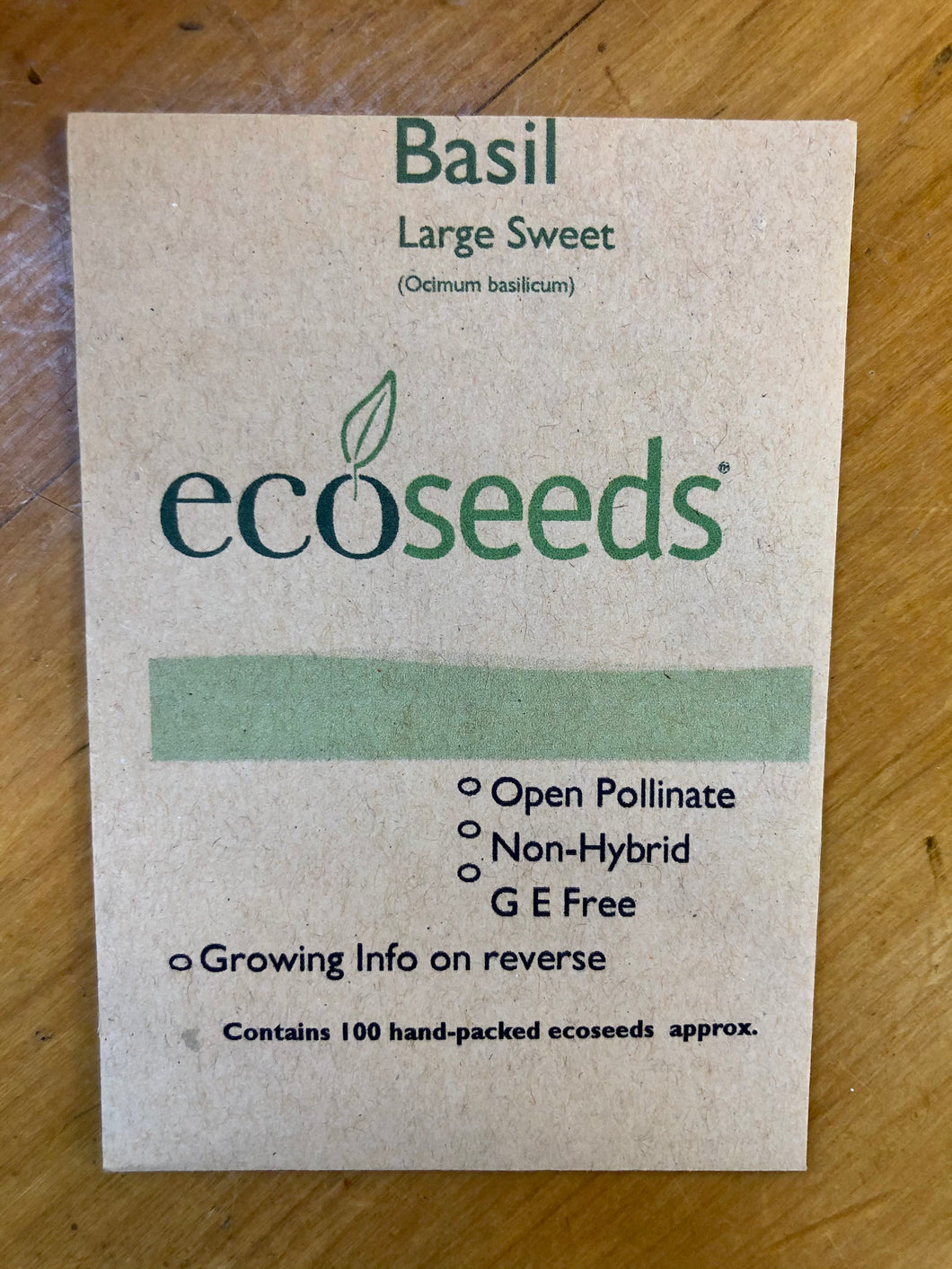 Eco Seeds Basil - Large Sweet