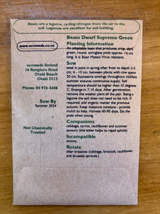 Eco Seeds Bean - Dwarf Supreme Green