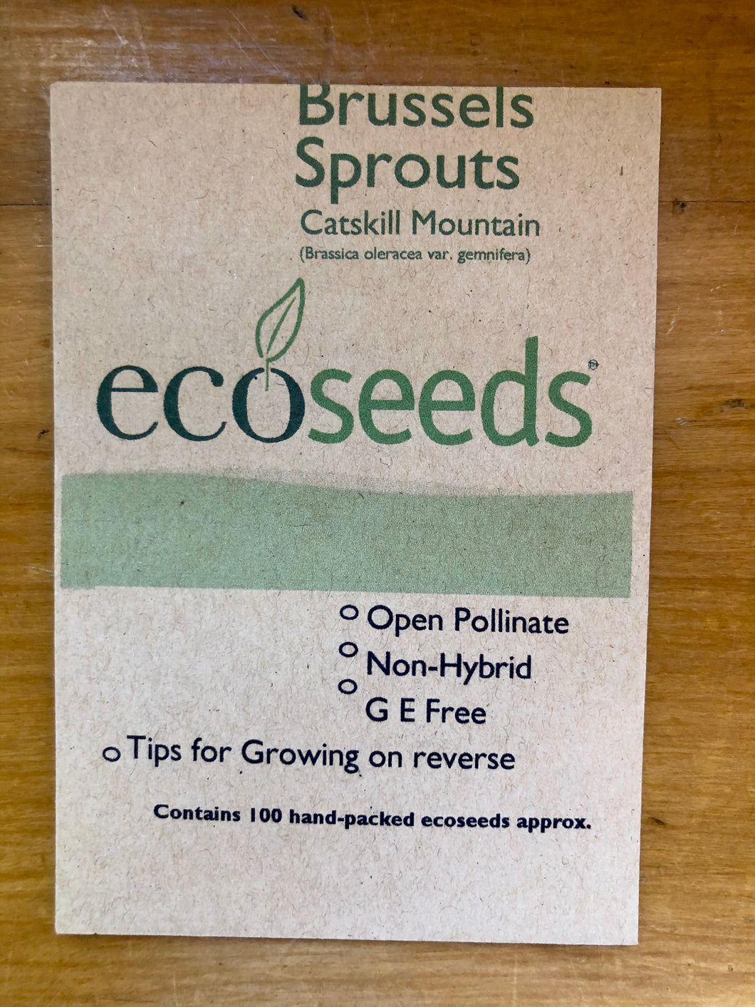 Eco Seeds Brussel Sprouts - Catskill Mountain