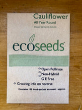 Load image into Gallery viewer, Eco Seeds Cauliflower - All Year Round