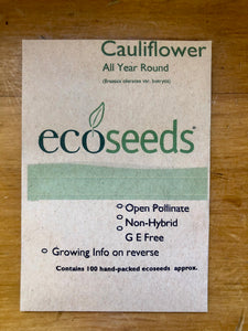 Eco Seeds Cauliflower - All Year Round