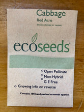Load image into Gallery viewer, Eco Seeds Cabbage - Red Acre