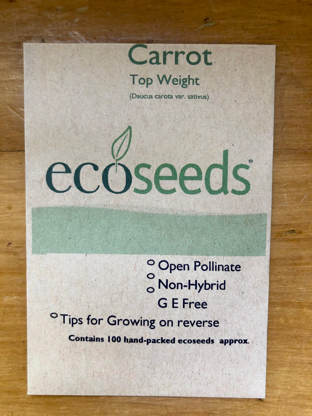 Eco Seeds Carrot - Top Weight