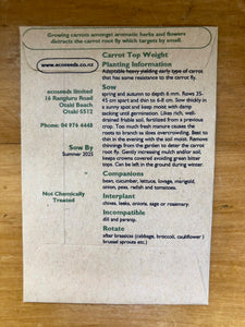Eco Seeds Carrot - Top Weight