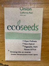 Load image into Gallery viewer, Eco Seeds Onion - California Red