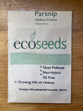 Load image into Gallery viewer, Eco Seeds Parsnip - Hollow Crown