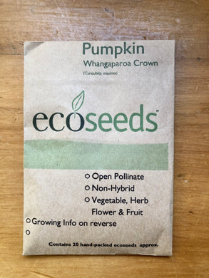 Eco Seeds Pumpkin - Whangaparoa Crown