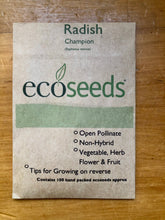 Load image into Gallery viewer, Eco Seeds Radish - Champion