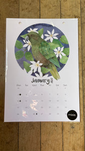 A4 Mixie Calendar- Birds with clip