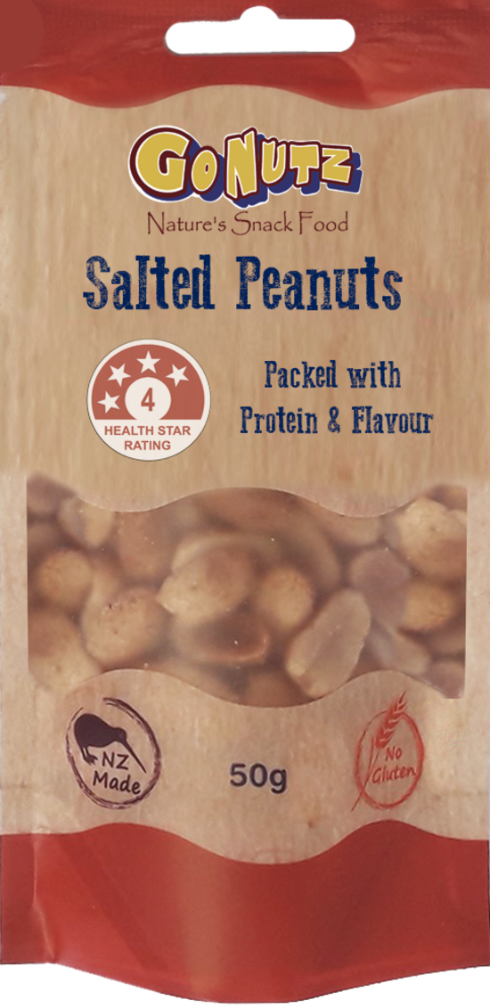 GoNutz Salted Peanut Pouch 50g