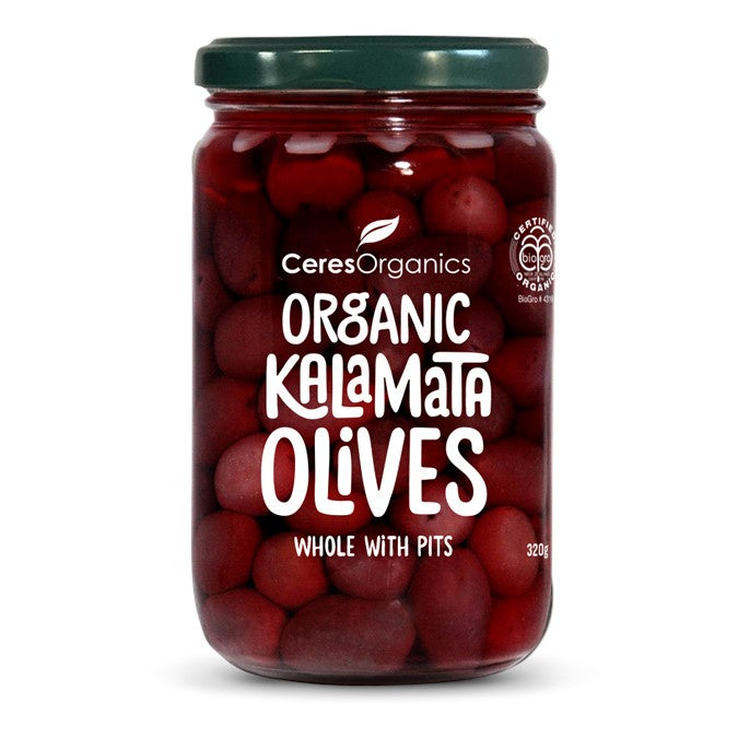 Ceres Organic Kalamata Olives - Whole with Pits 320g
