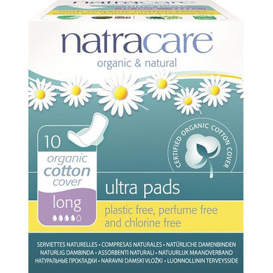 Natracare Ultra Pads With Wings Long 10s