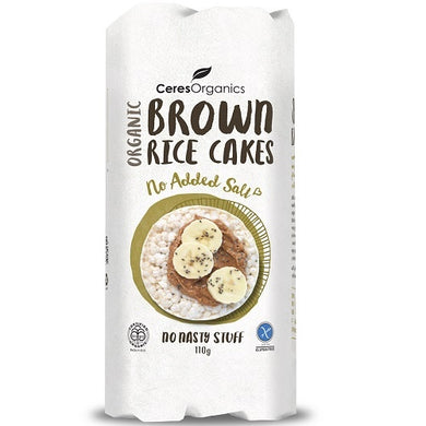 Ceres Organics Brown Rice Cakes Unsalted 110g