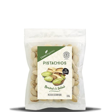 Ceres Organics Pistachios Roasted and Salted 100g