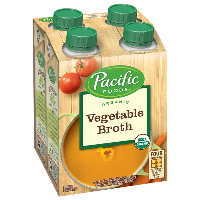 Pacific Organic Vegetable Broth 4 x 250ml