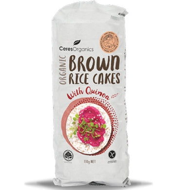 Ceres Organics Brown Rice Cakes Quinoa 110g