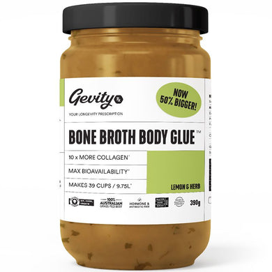 Gevity Bone Broth Body Glue - Lemon & herb 390g