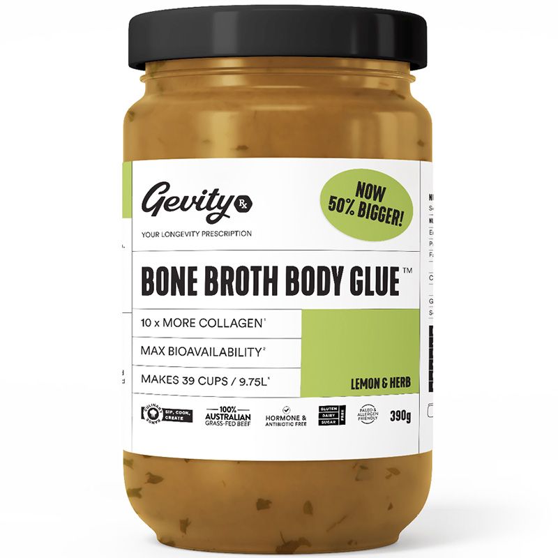 Gevity Bone Broth Body Glue - Lemon & herb 390g