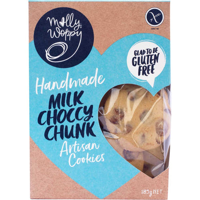 Molly Woppy Artisan Cookies Milk Choccy Chunk 185g Gluten Free
