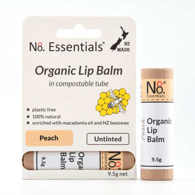 No 8 Essentials Organic Lip Balm 9.5g - Peach