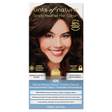 Tints of Nature 4N Natural Medium Brown Permenant Hair Colour