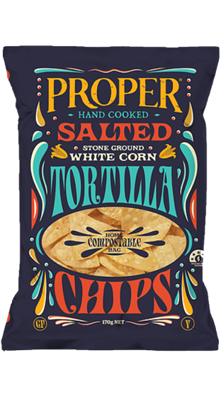 Proper Crisps Salted Tortilla Chips 170g